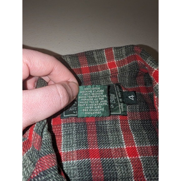 Vintage Polo Country Flannel Shirt Ralph Lauren Red Plaid red and green Size 4 - Picture 5 of 5